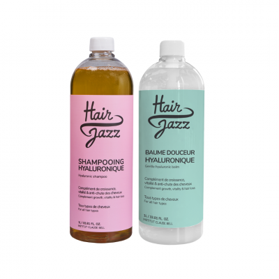 HAIR JAZZ Pro Shampoo e Balsamo con acido ialuronico - per capelli più lunghi e forti!